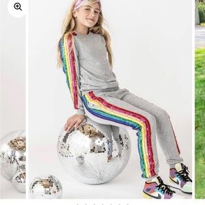Rainbow Sequin sweatpants
